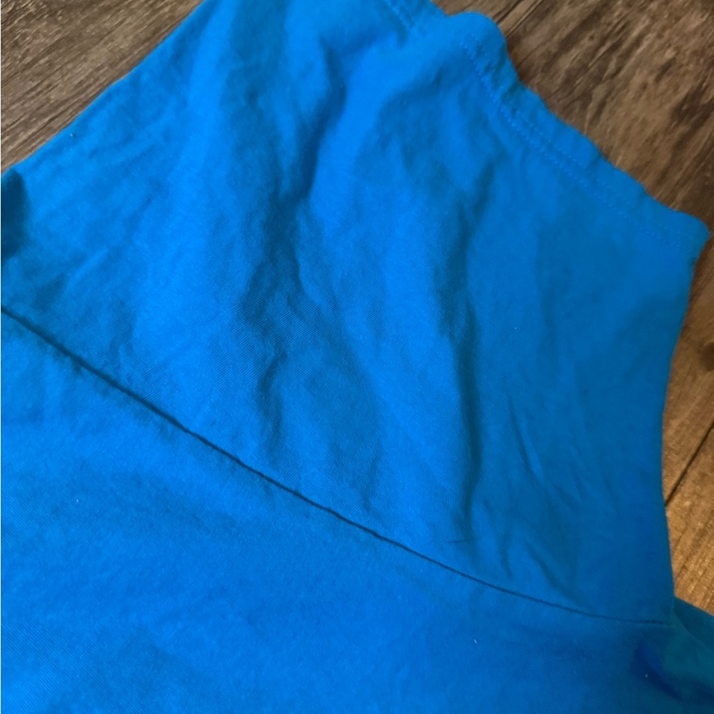 Port and Company Blue Graphic Tee with Retro Pin-Up - Picture 4 of 10